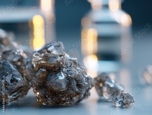 Rocky minerals glisten with...