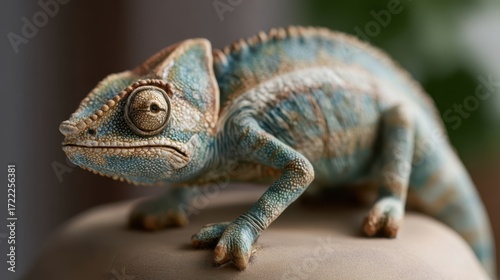 Colorful chameleon with tex...