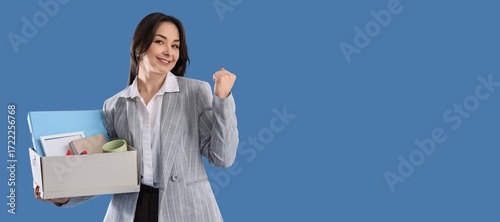 Happy dismissed businesswom...