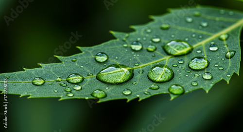 Macro Image of Bitter Compounds in Fresh Neem Leaf Surface