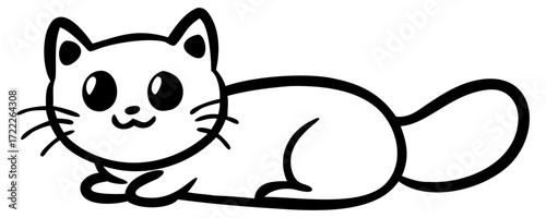 Black and white cartoon squirrel holding an acorn vector illustration