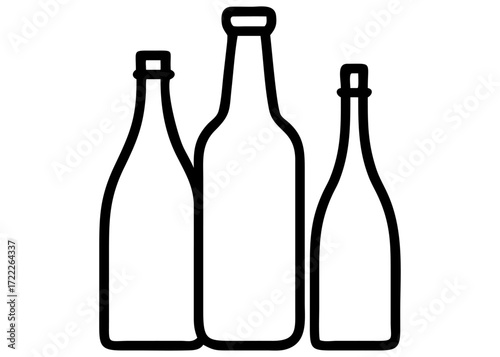 wine bottle isolated on white