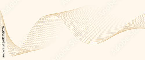 Abstract orange waves on light orange backdrop