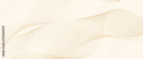 Abstract orange waves on light orange backdrop