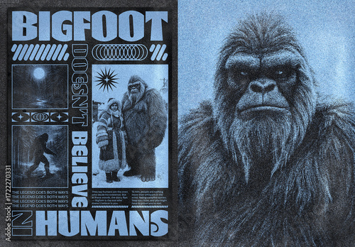 Brutalist Cryptid Poster Template