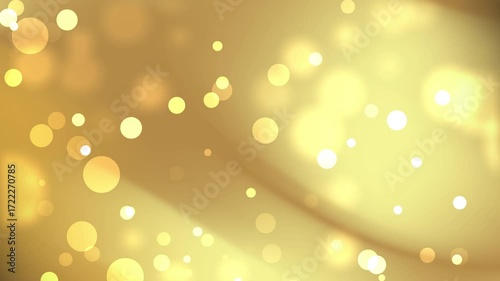 Wallpaper Mural Golden background with scattered circular bokeh lights. Ideal for festive designs, holiday graphics, luxury themes, and elegant marketing materials. Torontodigital.ca