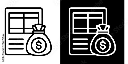 Accounts Receivable  Icon Set White Style Collection