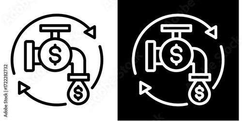 Liquidity Analysis  Icon Set White Style Collection