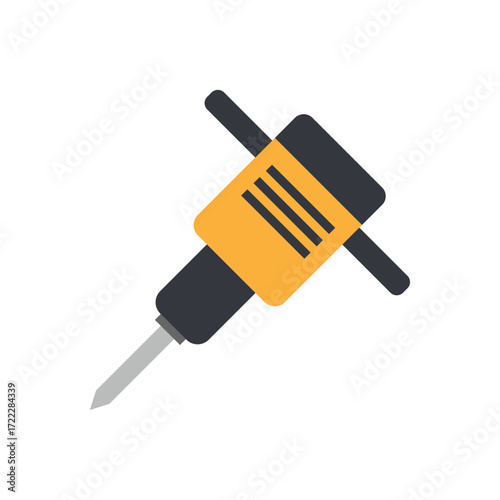 Demolition Jackhammer Icon Powerful Tool for Construction