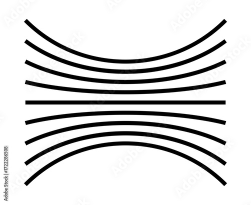Lines Brush Wave Patterns Texture Black Seamless sketching Design Vector Illustration