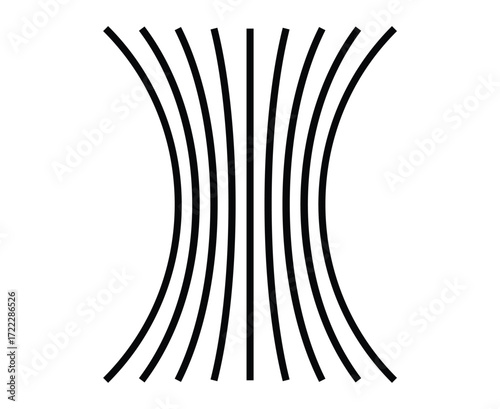 Lines Brush Wave Patterns Texture Black Design Vector Illustration