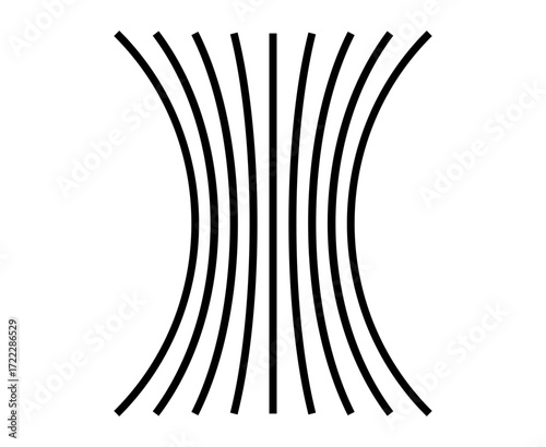 Lines Brush Wave Patterns Texture Black Design Vector Illustration