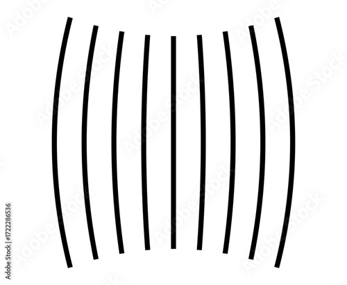 Lines Brush Wave Patterns Texture Black Seamless Design Vector Illustration