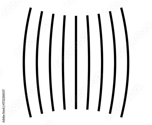 Lines Brush Wave Patterns Texture Black Seamless Design Vector Illustration