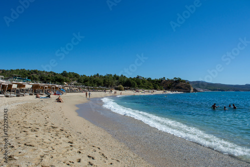 The serene and scenic Trypiti ( Tripiti) beach in Thassos, Greece 