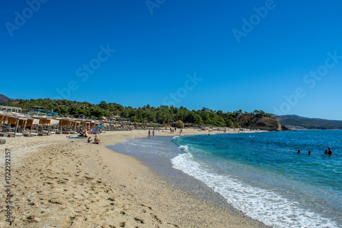 The serene and scenic Trypiti ( Tripiti) beach in Thassos, Greece 
