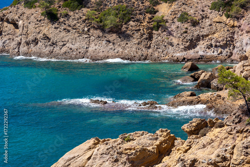 The serene and scenic Trypiti ( Tripiti) beach in Thassos, Greece 