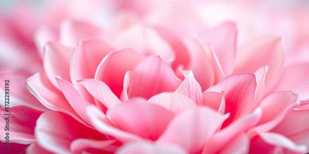 Fototapeta premium Swirling pastel petals, blurred soft focus, watercolor effect, colorful, backdrop