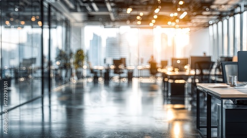 Wallpaper Mural Modern Office Interior With City View Torontodigital.ca