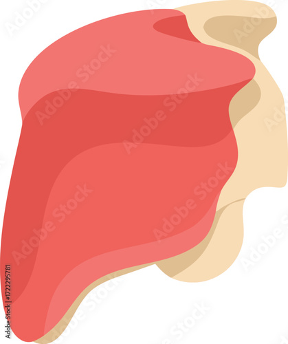 A medical illustration of the human shoulder showing the deltoid muscle, highlighting its anatomical structure and position
