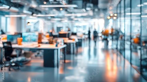 Wallpaper Mural Blurred Modern Office Interior Torontodigital.ca