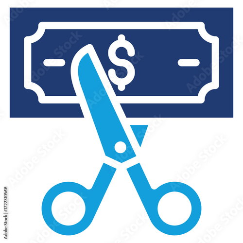 Budget Cut Icon Element For Design