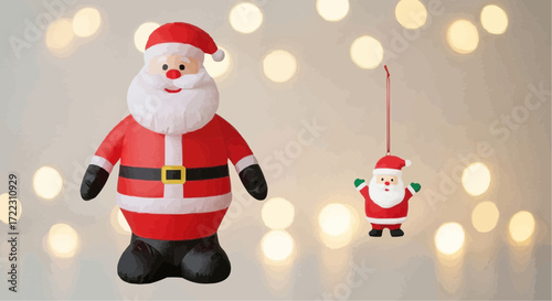 Christmas icon vector 2025 christmas santa claus holiday decoration festive season celebration winter xmas ornament figurines decor