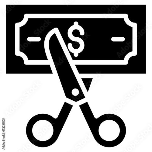 Budget Cut Icon Element For Design