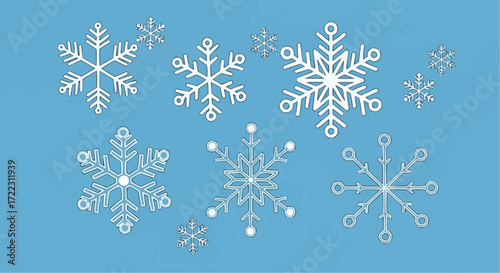 Christmas icon vector 2025 download beautiful winter snowflakes vector art illustration for christmas and new year designs free images