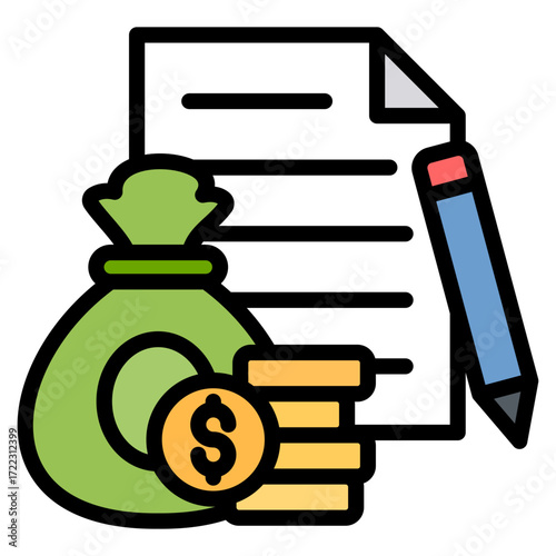Loan Management Icon Element For Design