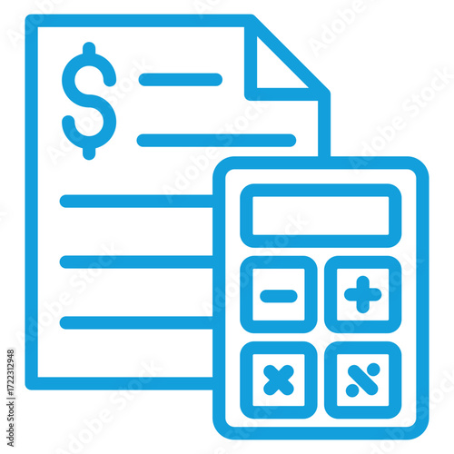 Tax Calculator Icon Element For Design