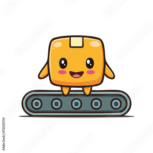 A cute vector illustration of a cartoon baby android dog is a fun, playful design