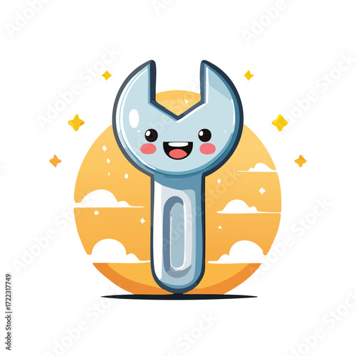 Cute kitten and mouse cartoon vector illustration with a big red heart, a funny design for pet lovers