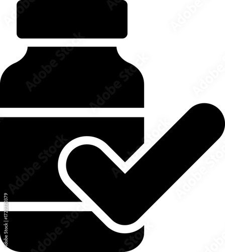 Supplement Approval Glyph Icon