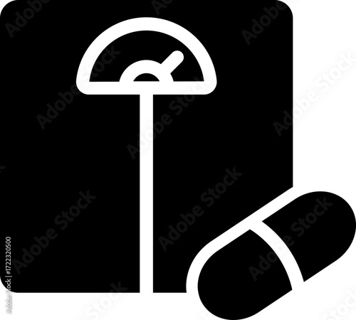 Weight Loss Supplement Glyph Icon