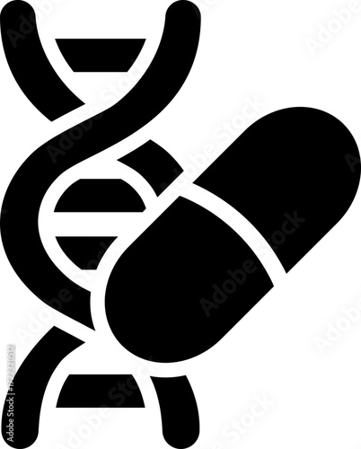 DNA Supplement Glyph Icon