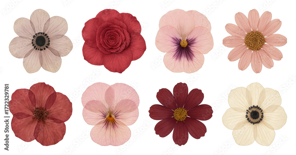 Fototapeta premium Vibrant floral collection showcasing diversity.