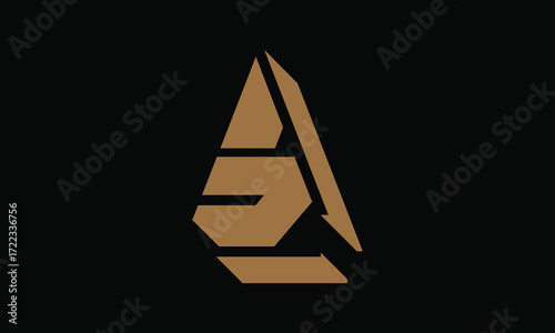 AZ 3d monogram logo design.
