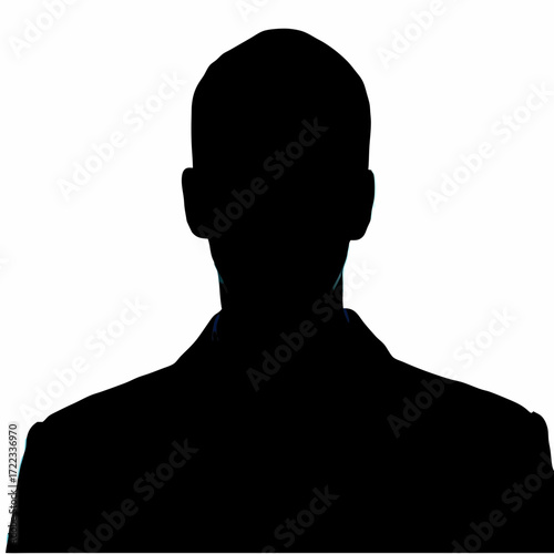Silhouette of a man in a suit