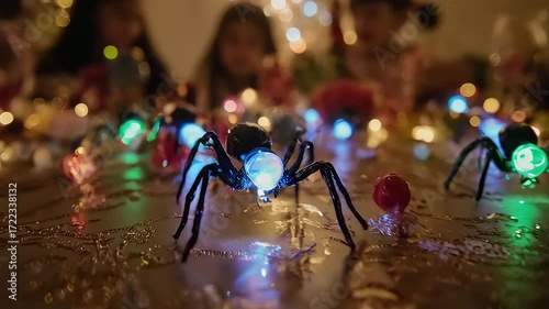 Children party decorations spiders