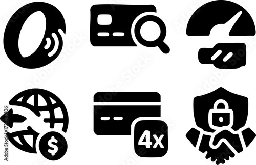 Financial and Payment Icons Set.