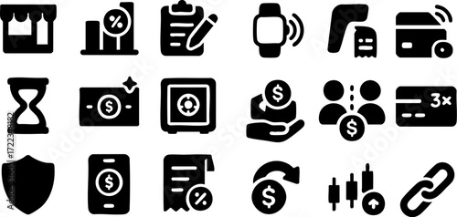 Financial and Business Icons Collection.