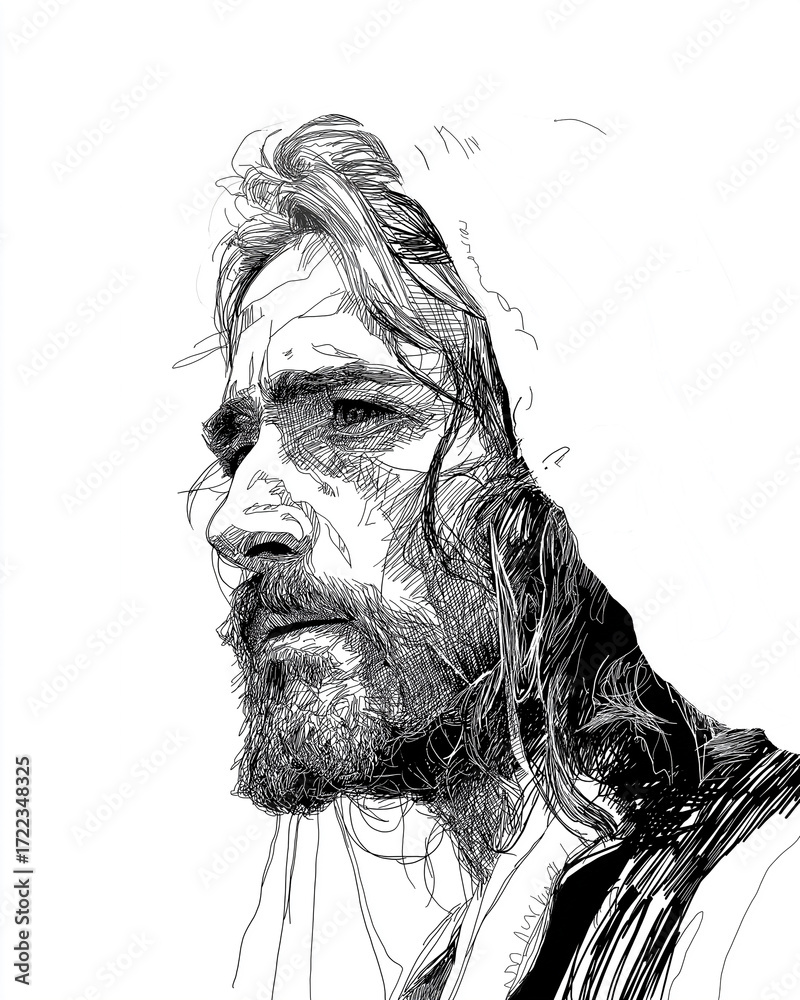 Fototapeta premium jesus., silhouette, cross, jesus christ, easter, golgotha, golgotha ​​hill, advent, christmas, lent, ordinary time, jesus' death, crown of thorns, jesus' face, jesus' crown of thorns, jesus' cross, 