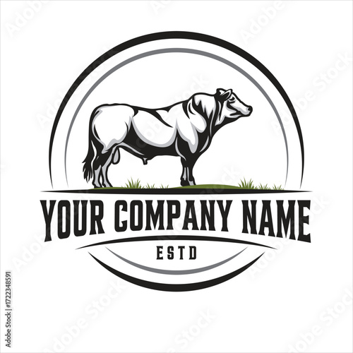 Vector art of bull logo