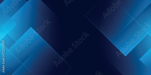 Abstract background with modern and futuristic blue gradient geometric shapes. Glowing overlapping square shape design. Vector illustration. Vol. 2