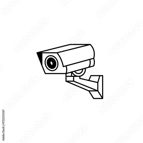 Surveillance Camera Icon representing Security and Monitoring