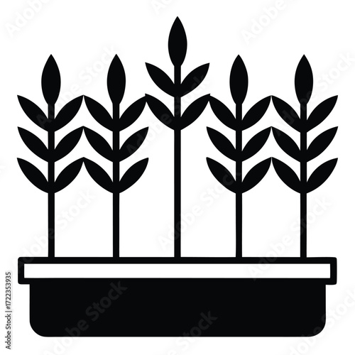 meadow planter divider vector icon
