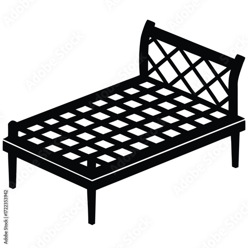 lattice daybed   vector icon