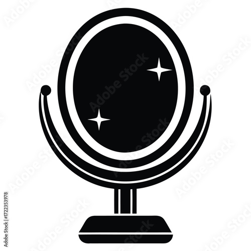 halo mirror vanity vector icon