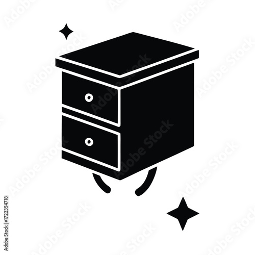 wisp floating nightstand vector icon